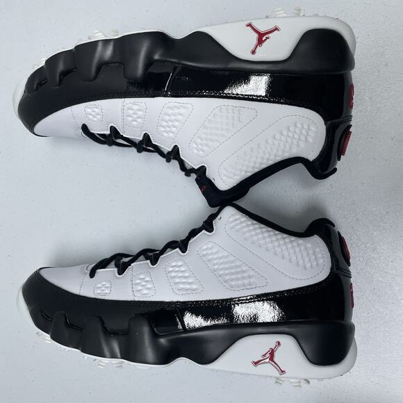 Air Jordan 9 Low Golf White Black True Red FJ5934 100 Size 10 Golf Cleat Low Top